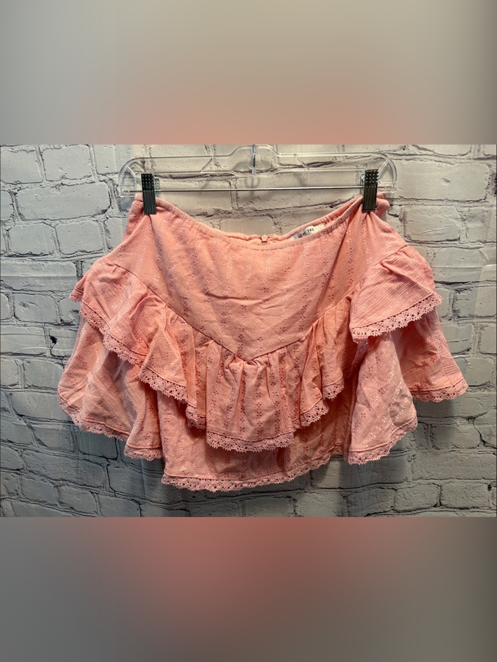 Love Tree Pink Ruffled Mini Skirt - Picture 2 of 8